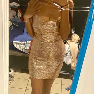 Rose gold dress
